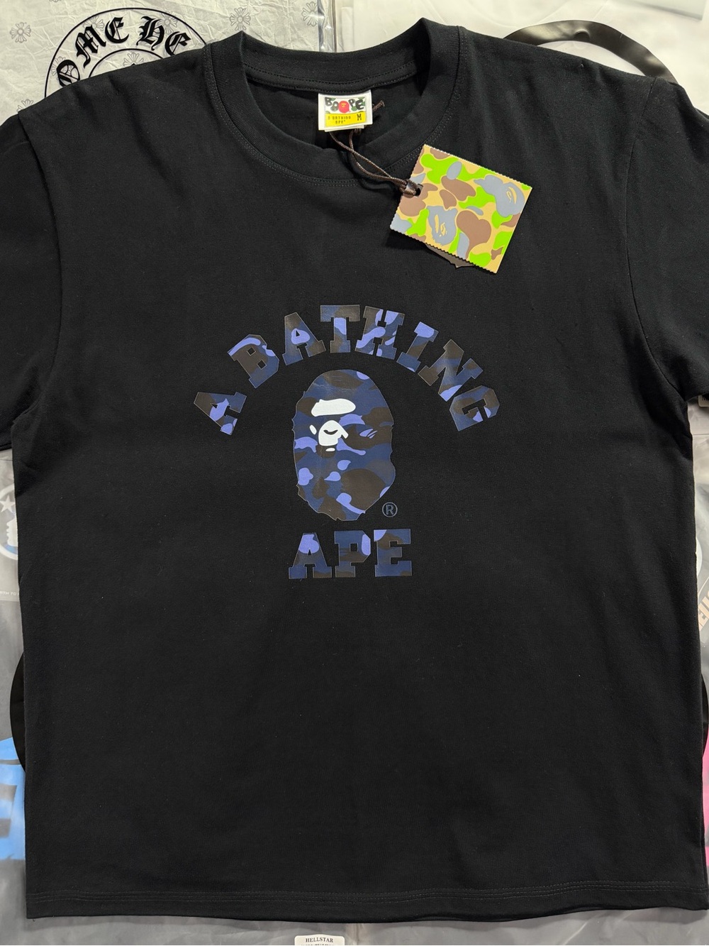 BAPE A Bathing Ape Check By Bathing Tee ‘White’ - Picture 5 of 9